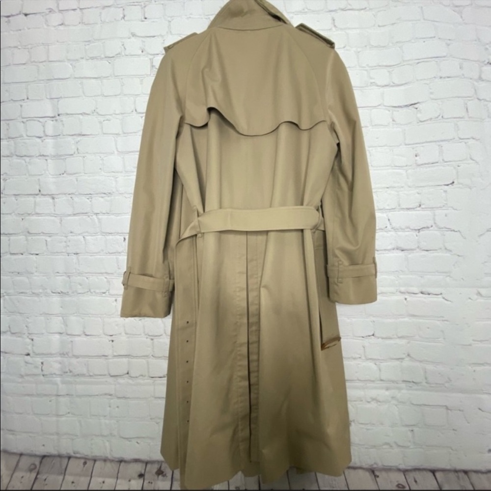 💯 Burberry Vintage Classic Tan Trench Coat Size 12 - Picture 3 of 16